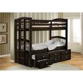 Acme Furniture Industry A Micah Twin Over Twin Bunk Bed With Trundle In Espresso 40000
